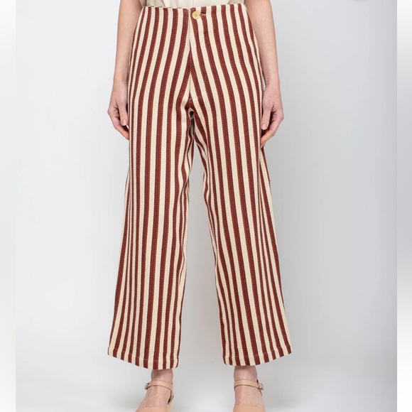 NWT CARON CALLAHAN DEXTER PANTS - AUBURN STRIPE size XL - Picture 4 of 16